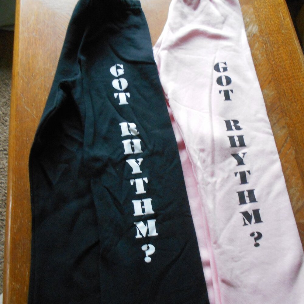 "Got Rhythm?"  Dance Pants   6/6x or 7/8 New